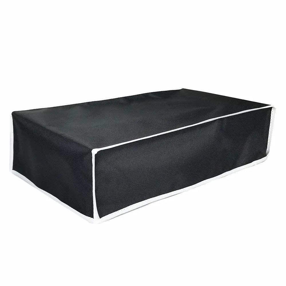 Black mesh storage bag with white trim for ps5 pro console horizontal dust cover made of oxford cloth
