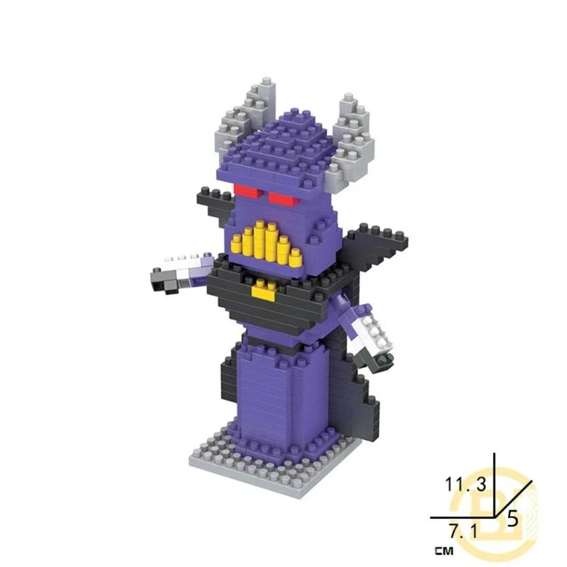 Mini Building Block Toys Cartoon Character Models Desktop Ornaments Children's Assembled Toys Holiday Gifts Birthday Gifts