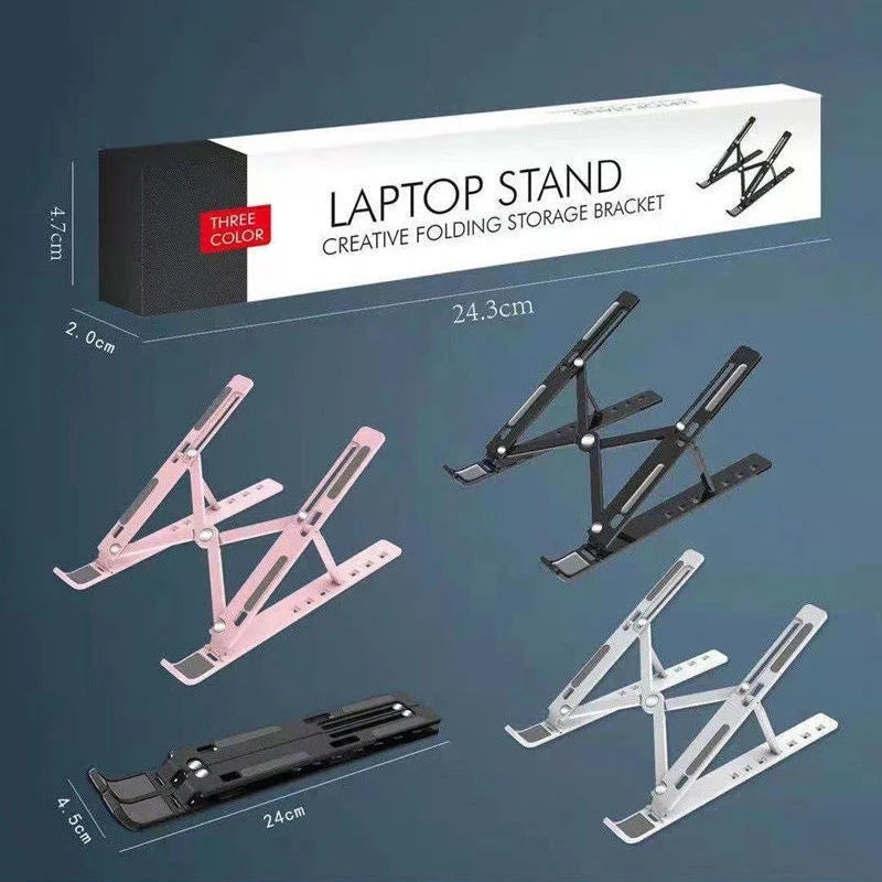 8 Gear Foldable Laptop Stand Holder Portable Notebook Support Base Adjustable Riser Cooling Bracket Laptop Cooler Accessories.