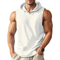 Men Workout Vest Men's Sleeveless Hooded Vest Quick-drying Summer Sports Top Wide Shoulder Strap Activewear for Daily Casual