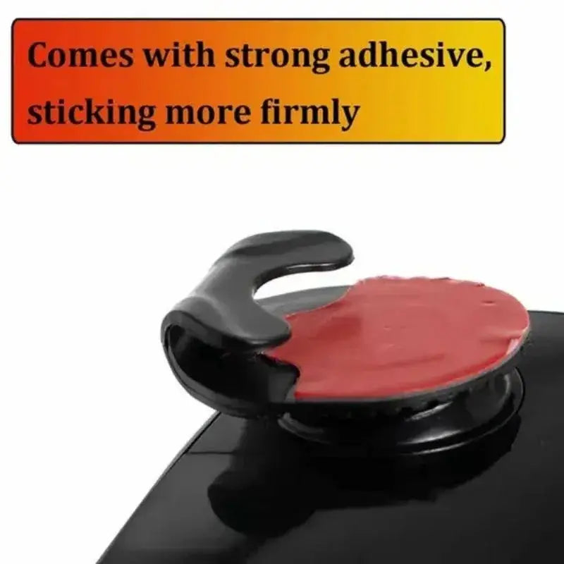 black suction cup mount with red adhesive backing for car blind spot mirror 360 rotation adjustable shown from the back side