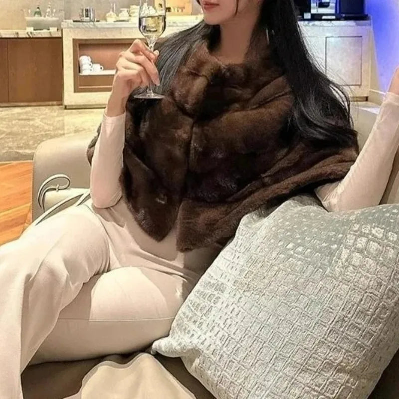 Winter Jacket Woman New in Coats 2025 Autumn and Winter New Short Coat Fur Coat Women's Versatile Short Shawl Fur Blouson