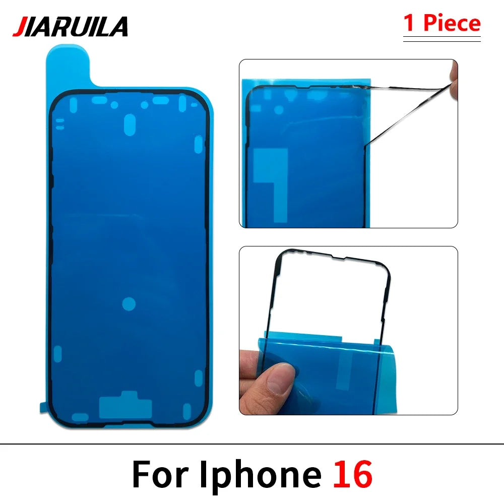 Back Cover Side Waterproof Seal Sticker For Iphone 16 15 14 Pro Max Plus 13 mini Adhesive LCD Screen Frame Seal Tape Repair