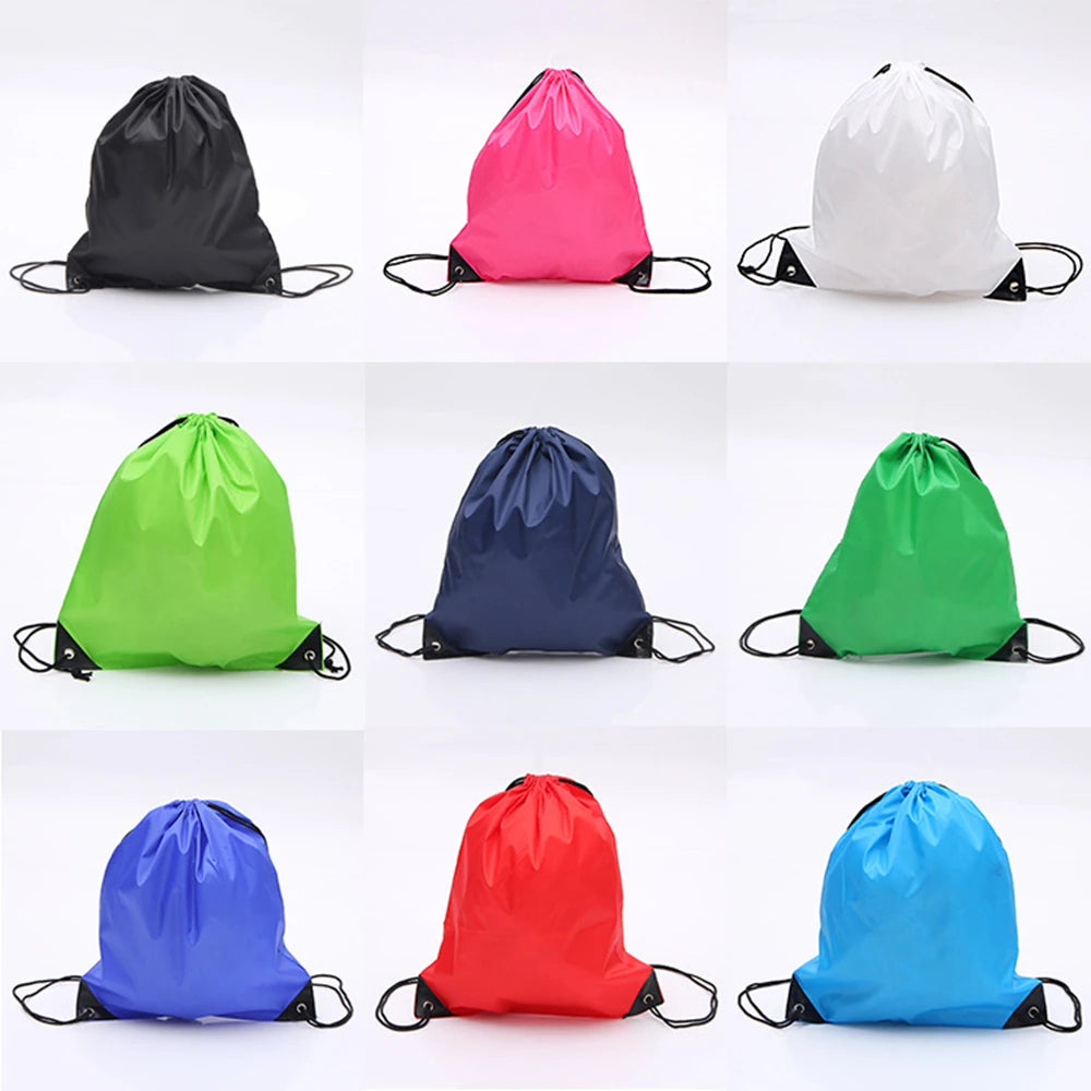 5 pcs Foldable Waterproof Gym Bag Fitness Backpack Drawstring Shop Pocket Hiking Camping Beach Swimming Men Women Sports Bags
