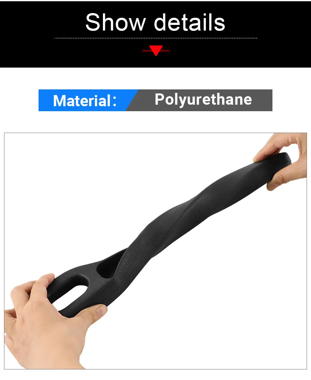 Comblement d’interstice de siège de voiture flexible en polyuréthane noir, à forme allongée torsadée, conçu pour les véhicules de la classe AMG GLC.