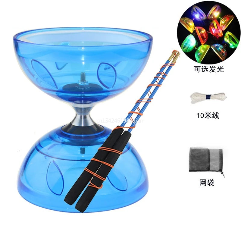 Outdoor Fitness Equipment Portable Diabolo Set Yo-Yo  Suitable For Adults And Children Soft Rubber Diabolo Ringing