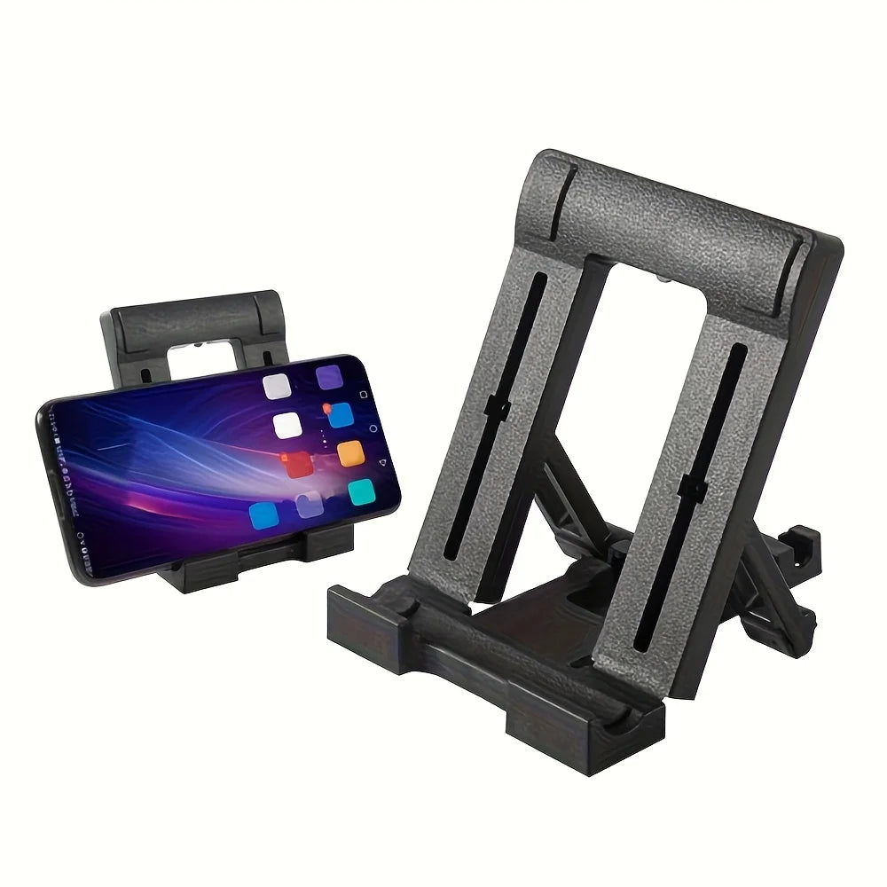 1pc Heavy Duty Foldable Tablet & Panel PC Stand with Rugged Clip Holder, Portable Desktop Mount Bracket Compatible for iPad