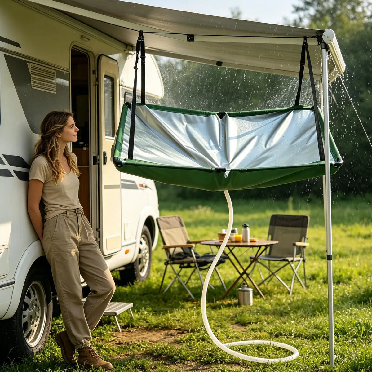 Garden Water Harvester Cloth Rain Collector with Hose Rain Catcher Filter for Lawn Outdoor Backyard Garden Balcony Camping
