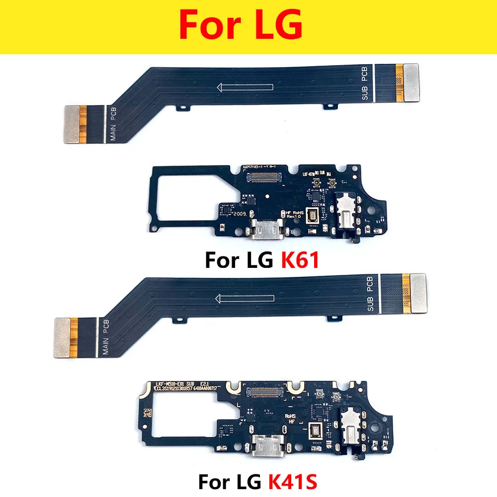 USB Charging Port Dock Charger Plug Connector Main Board Motherboard Flex Cable For LG K22 K41S K42 K52 K50S K51S K51 K61 K62