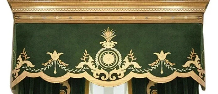 European Luxury Curtains for Living Dining Rooms Bedroom Home Textile Fabrics French Green Velvet Embroidered Curtains for Villa