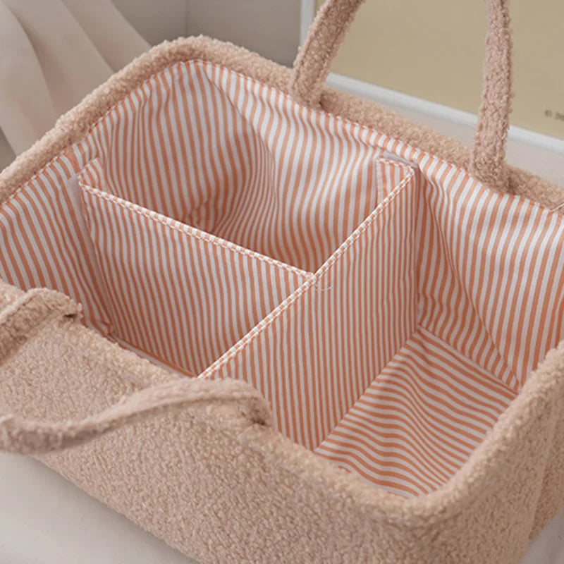 Baby Diaper Organizer with Removable Divider Large Capacity Storage Basket for Nursery Clothes Toys Wipes Baby Essentials