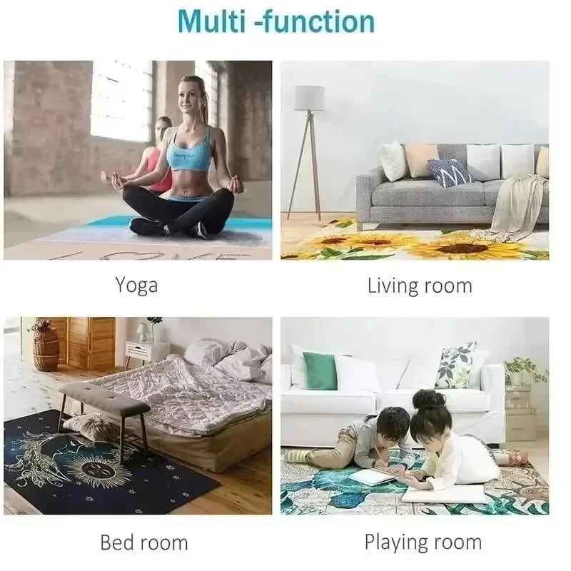 Red Rose Rugs for Living Room Romantic Flower Carpet Soft Floor Mat Floral Rugs for Bedroom Valentine's Day Decorative Area Mats