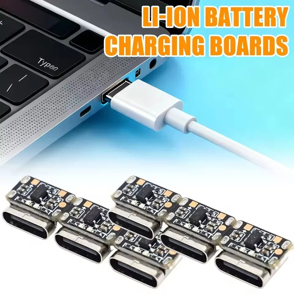 1-20PCS 3.7V 18650 Mini Li-Ion Battery Charging Pad Type C Input Keyboard Power Plate with Protection Converter for Power Bank