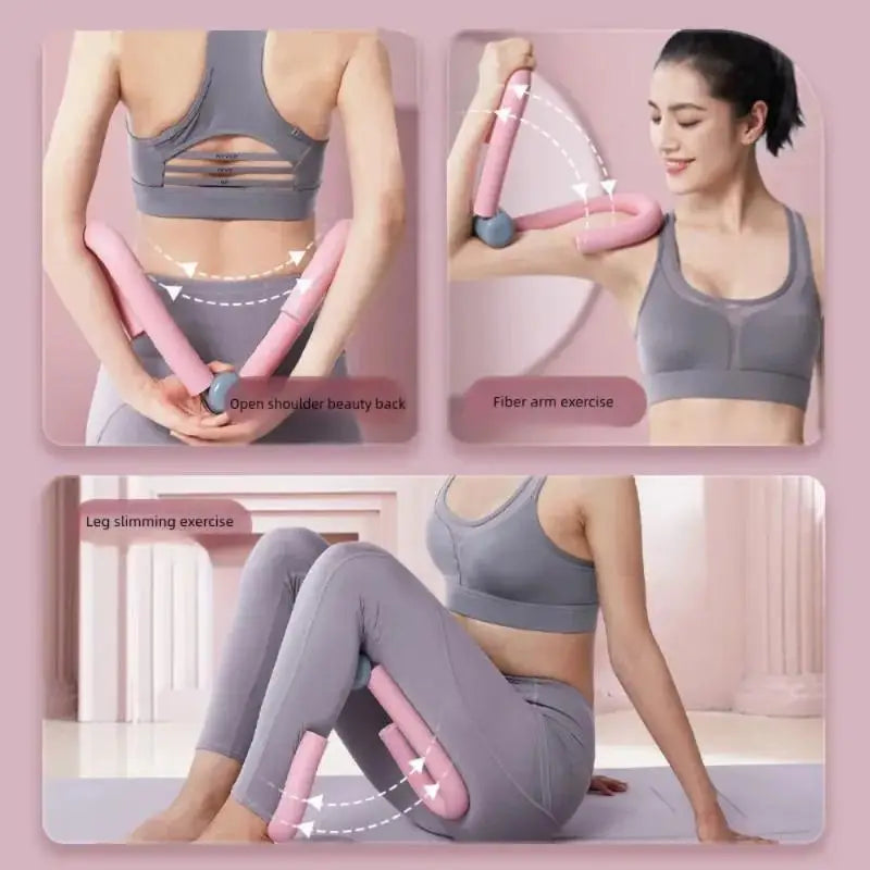 Thigh Exerciser Soft Padded Handle Portable Practical Gift for Home Yoga Workout Fitness Enthusiasts