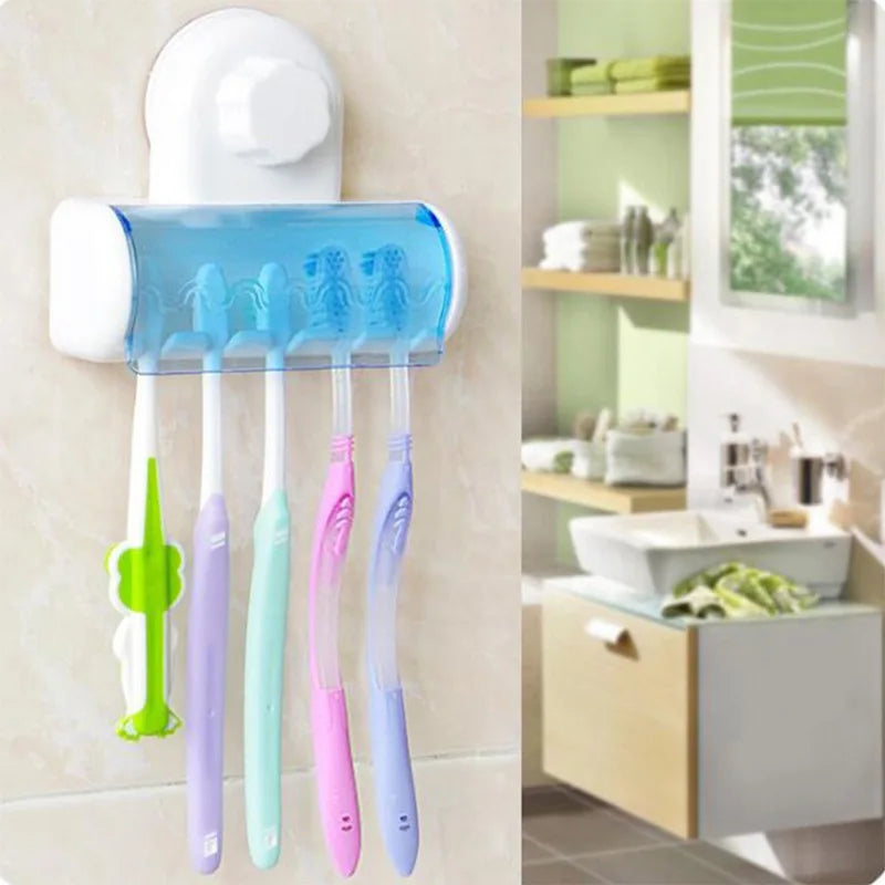 1pc-Bathroom Accessories Set Toothbrush Holder Wall Mount Stand Tooth brush Holder Hooks Suction Cup Bathroom Tools Toothbrush