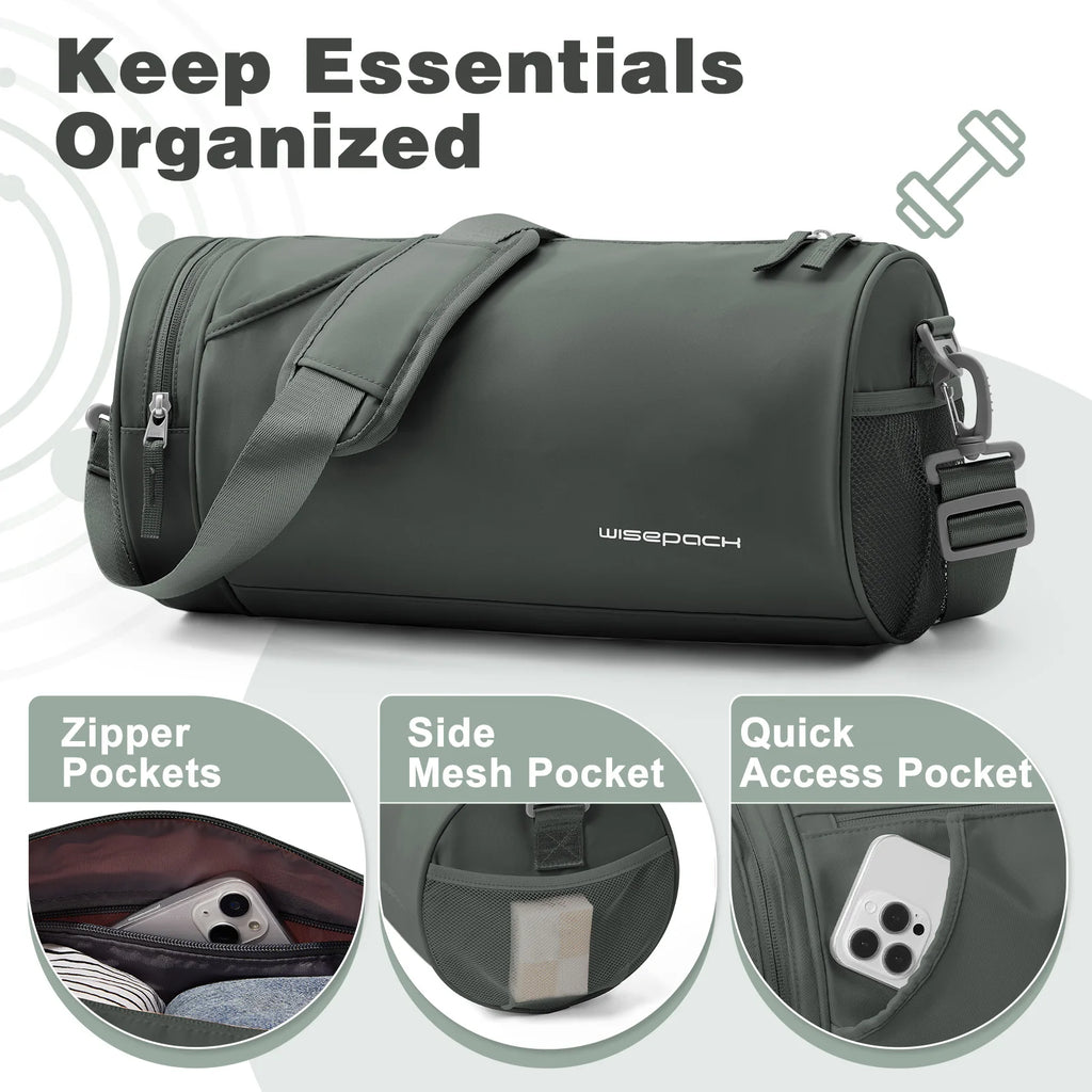 Women Men Gym Bag Sports Bag - Fitness Bags with Wet Compartments, Sportsman Training Gym Bag,Travel Duffle Bag, Travel Bag