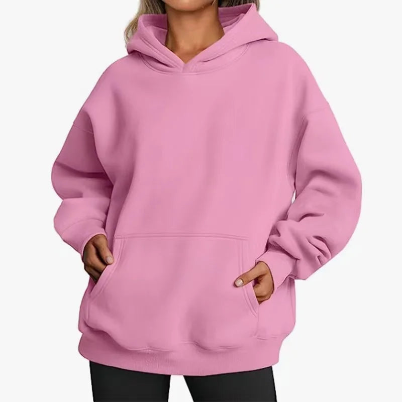 New Women tops Casual Hoodies Women Fleece Warm Hoodies autumn winter Pullovers Fashion Multiple Colour loose Women Sweatshirts