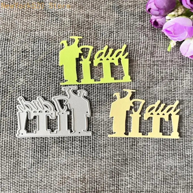 Graduation Metal Cutting Dies DIY Scrapbooking Decorative Embossing Paper Cards N84C