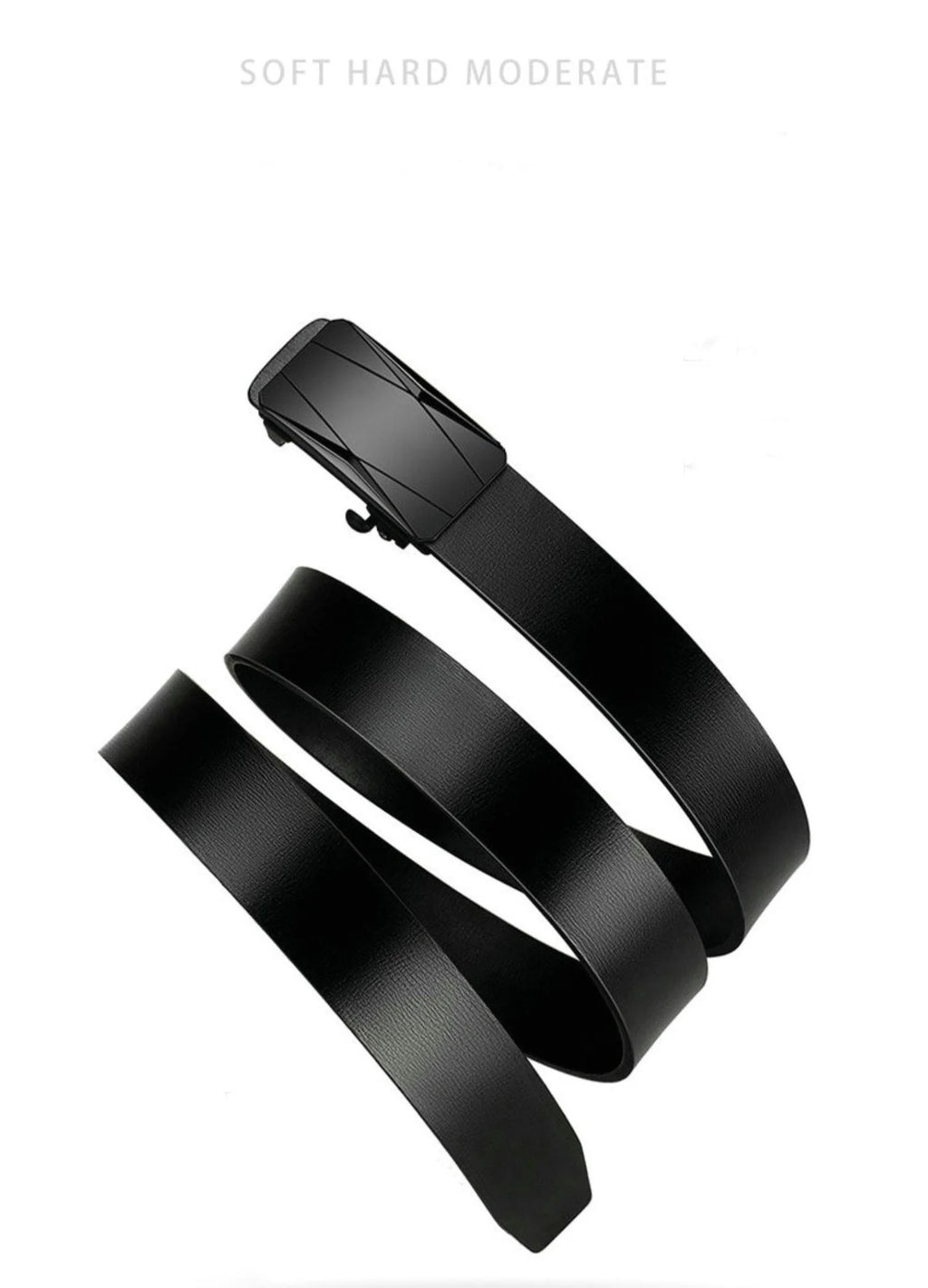 Men's Belts High-Quality Luxurious PU Belts Men's Casual Fashion Toothless Automatic Simple Buckle Belts