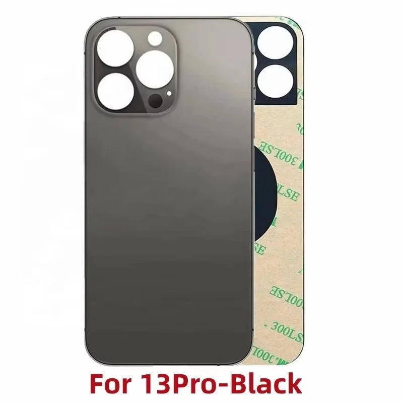 Back Glass For iPhone 13Pro-13 Pro Max Back Cover Glass Fast Replacement   Housing Battery Cover Big Hole Rear Glass with  glue