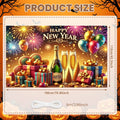 Happy New Year Banner Gift Champagne Clock 2026 New Year Party Decor Backdrop Christmas New Year Party Photo Background Supplies