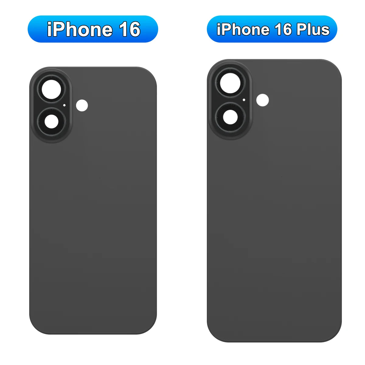 For iPhone 16 Battery Back Cover with Camera Lens Phone Rear Housing Case Replacement Part iPhone 16 Plus Back Cover Glass