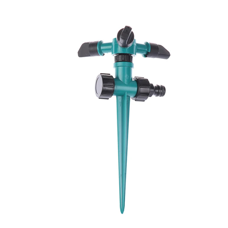 Garden Sprinkler Ground Inserted Rotating Lawn Sprinkler For Yard 360-Degree Automatic Rotating Three-Fork Irrigation Sprinkler