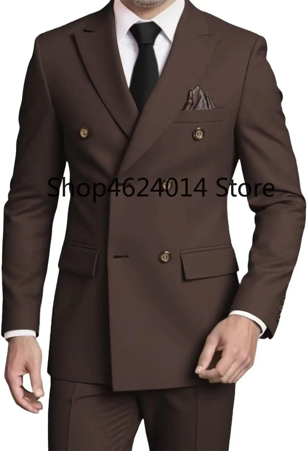 Suits for Men Slim Fit 2 Piece, Mens Double Breasted Suit Tuxedo for Men Wedding Business Prom Formal Suits