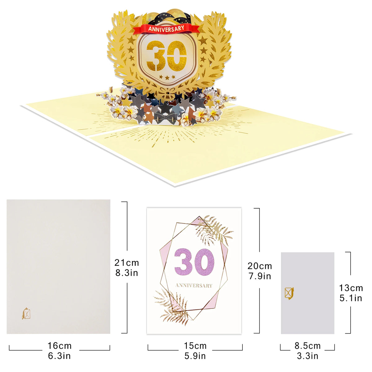 Anniversary Cards 1-100 Years – Elegant Numbered Greeting Card for Couples, Weddings, Milestone Celebrations