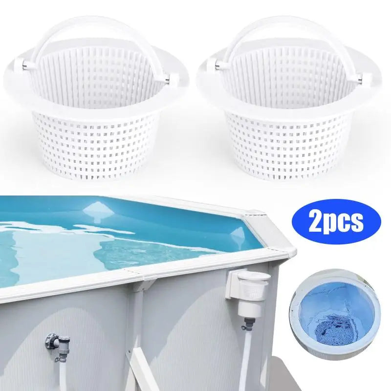 Swimming Wading Sports Pool Cleaning Accessories Skimmer: 2Pcs Wall Drainage Filter Basket