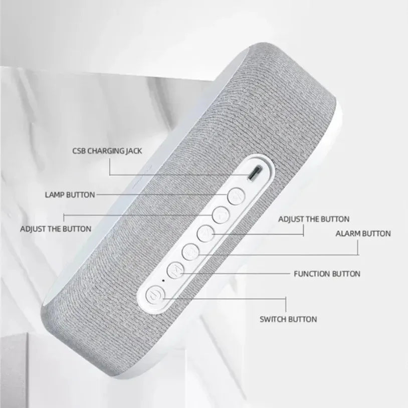 VIKEFON Alarm Clock Wireless Chargers Pad Phone Bedroom Lamp Night Light Desk Thermometer For iPhone 17-12 Fast Charging Dock