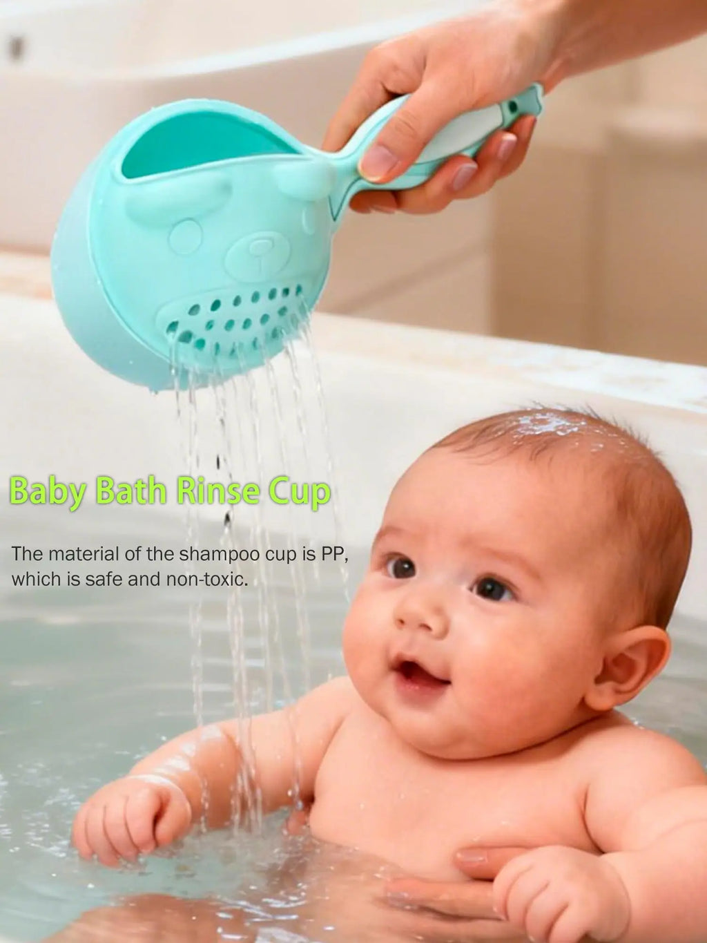 Bath Head Wash for Baby Shampoo Cup Baby Bath and Toddler Bath Toys Rinse Cup Eye Protection