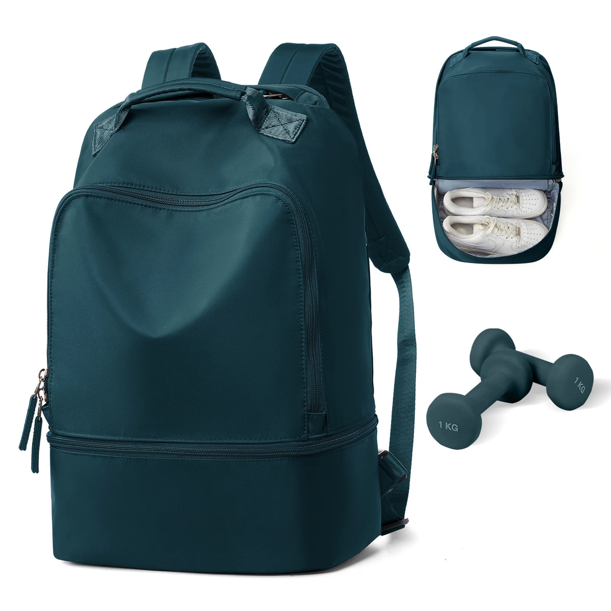Gym Bag for Women，Personal Item Travel Bag With Shoe Compartment Travel Backpack for Women，Sports Backpack Ideal for Tennis，Swim