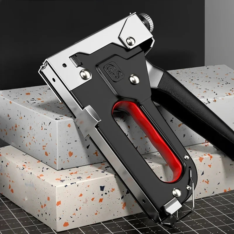 4 In 1 Nail Gun DIY Furniture Construction Stapler Upholstery Staple Gun with 800 Staples Home Decor Carpentry Tools
