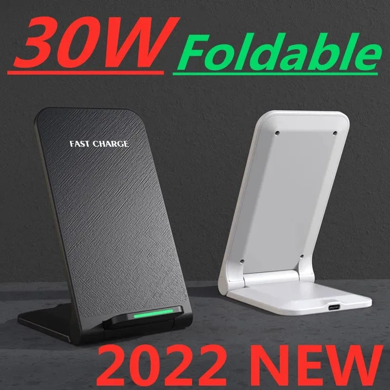 30w Wireless Charger For TCL 20 Motorola Edge 30 Ultra Ulefone Power 5 Macsafe Type C Induction Fast Wireless Charging Station