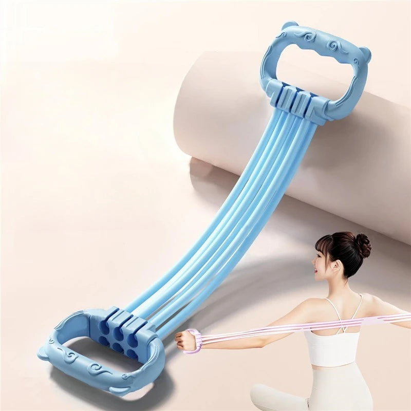 8-shaped Resistance Bands 15-90 LbsASdjustable Removable Pilates Strap Back Stretching Elastic Exercise Band
