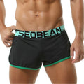 Male Panties Underwear Boxers Breathable Men Boxer Pajamas Side Split Solid Underpants cueca homem Comfortable Shorts Sleepwear