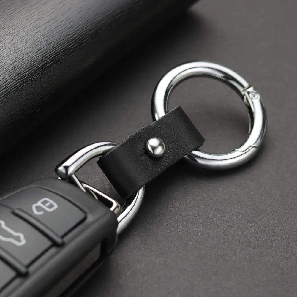 Keychain  Accessories All-match Clasp Handmade Genuine Leather DIY Car Key Chain Ring Holder Detachable  Keyring YP011