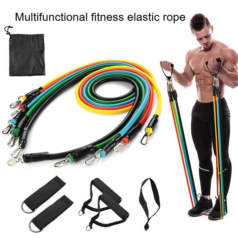 Resistance Band Set of 11 Pieces, Resistance Band Set for Home Gym Exercise, Resistance Band Set for Fitness Training