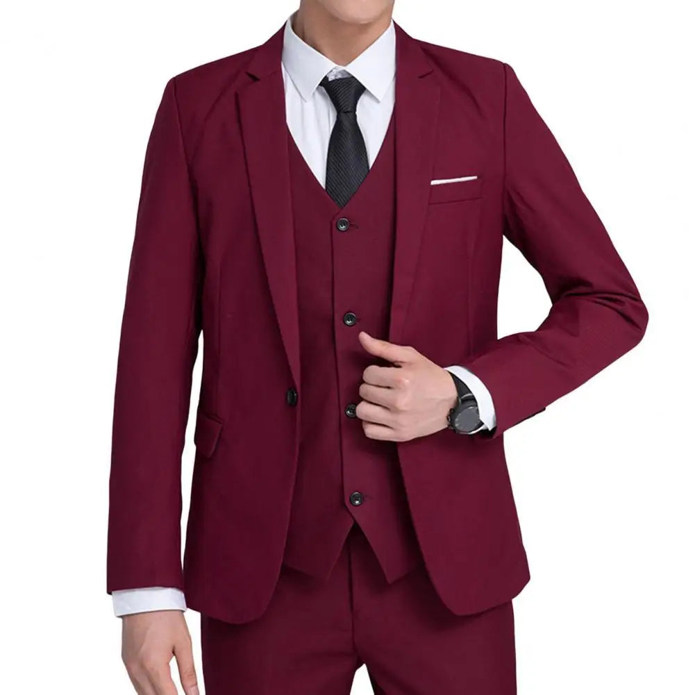 2026 Elegant Men Formal Blazer British Style Professional Work Groom Wedding Dress Best Man Blazer Jacket Blazer For Shirt Tie