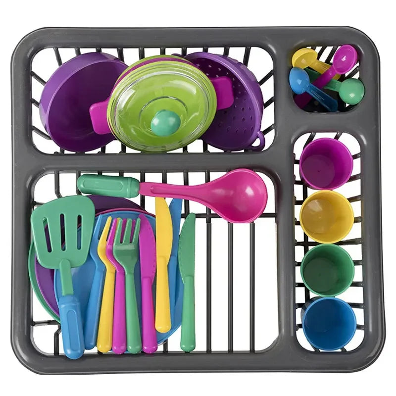 Simulation Tableware Housekeeping Toys Color Knife Fork Spoon Plate Kitchenware Pretend Play Children Kitchen Tableware Set Toys