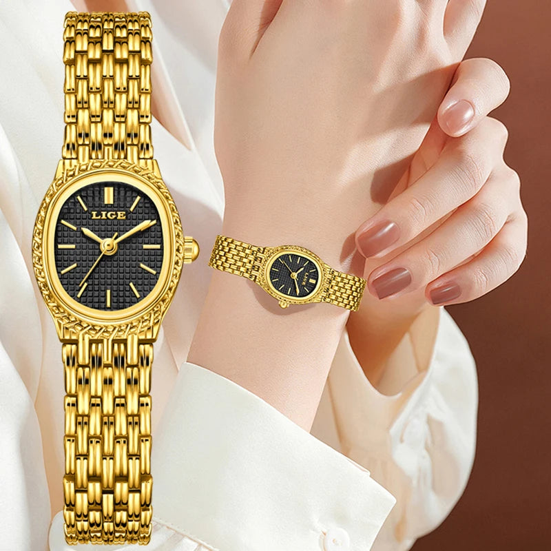 LIGE New Women‘s Quartz Watches Simple Luxury Fashion Elegant Female Wristwatch Waterproof Watch Gift for Girl Relogio Feminino