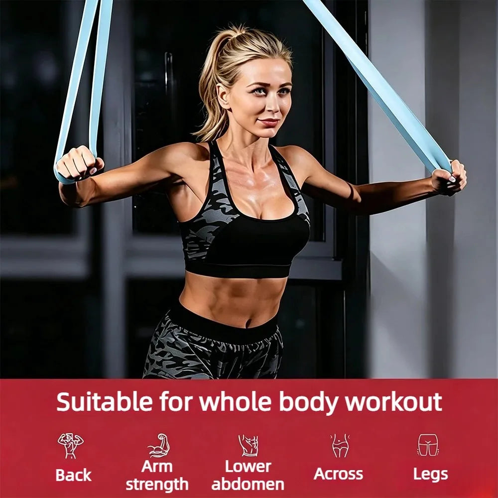 15-85LBS Heavy-Duty High-Elasticity Exercise Band with Accessories Multiple Resistance Levels for Gym,Pilates,Ideal for Beginner