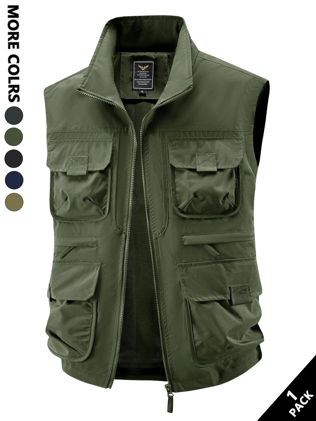 Men's Casual Workwear Vest, Windproof and Thermal-Insulating, Suitable for Daily Commuting, Outdoor Activities, Workwear Pairing, Layering at Home, Street Style, and Short Trips
