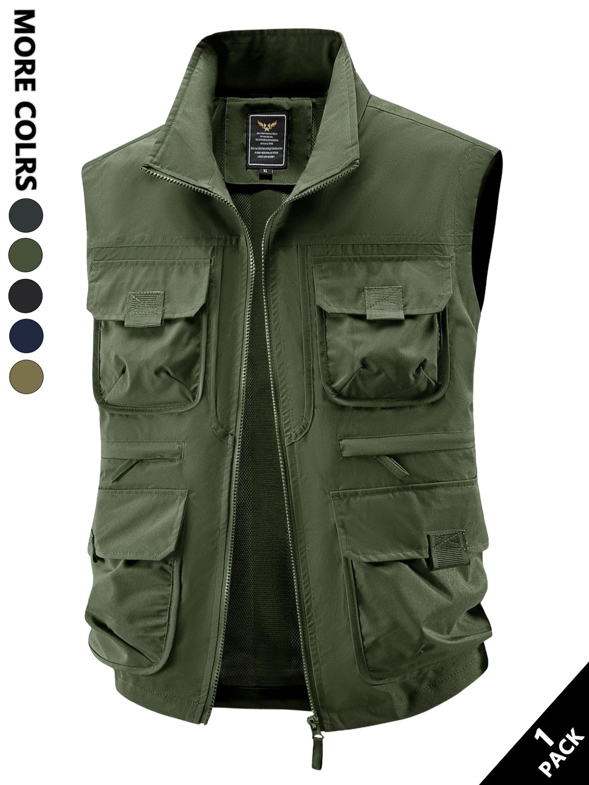 Men's Casual Workwear Vest, Windproof and Thermal-Insulating, Suitable for Daily Commuting, Outdoor Activities, Workwear Pairing, Layering at Home, Street Style, and Short Trips