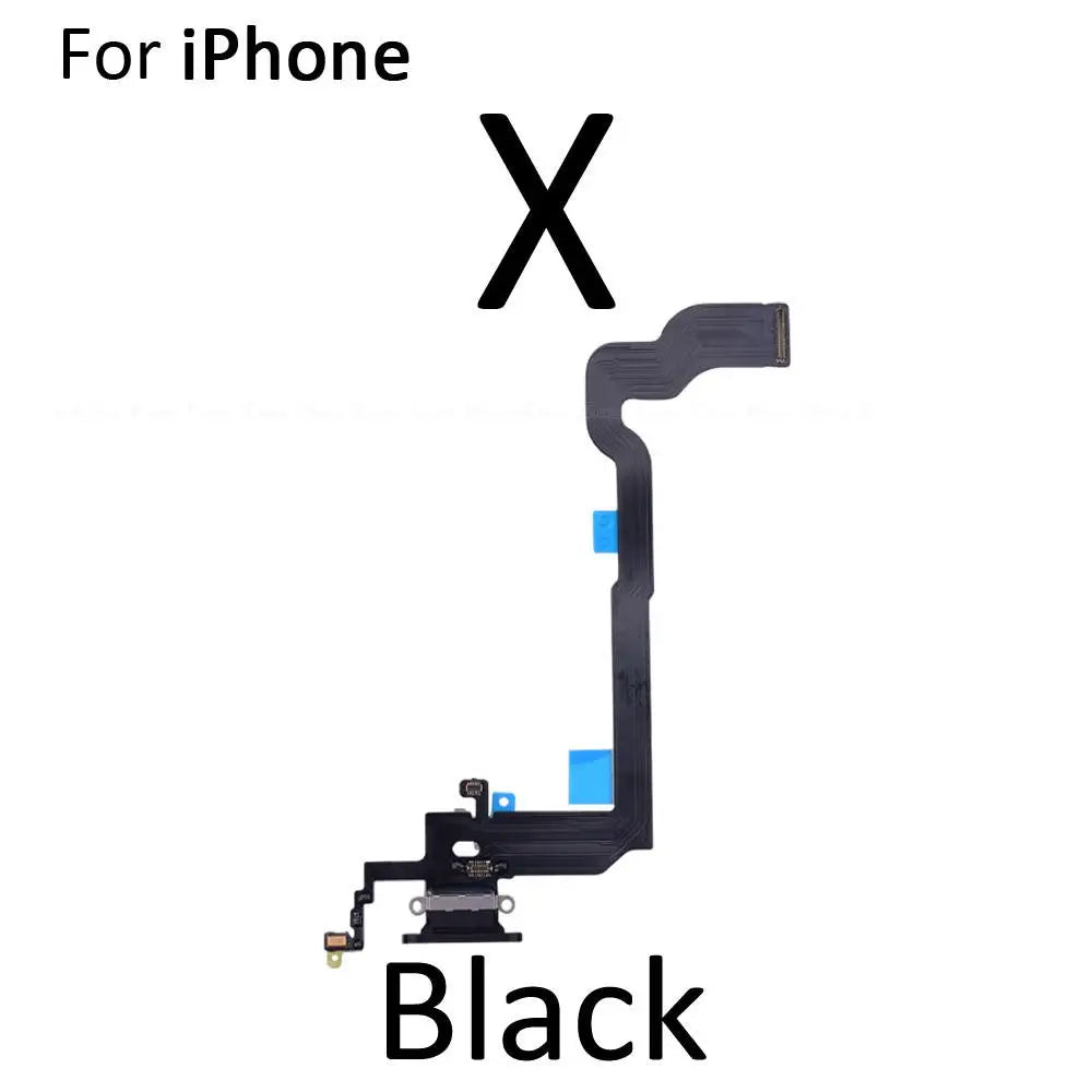 High Quality Charging Flex Cable For iPhone SE 2020 6 6S 7 8 Plus X XS Max USB Charger Port Dock Connector With Mic Flex Cable