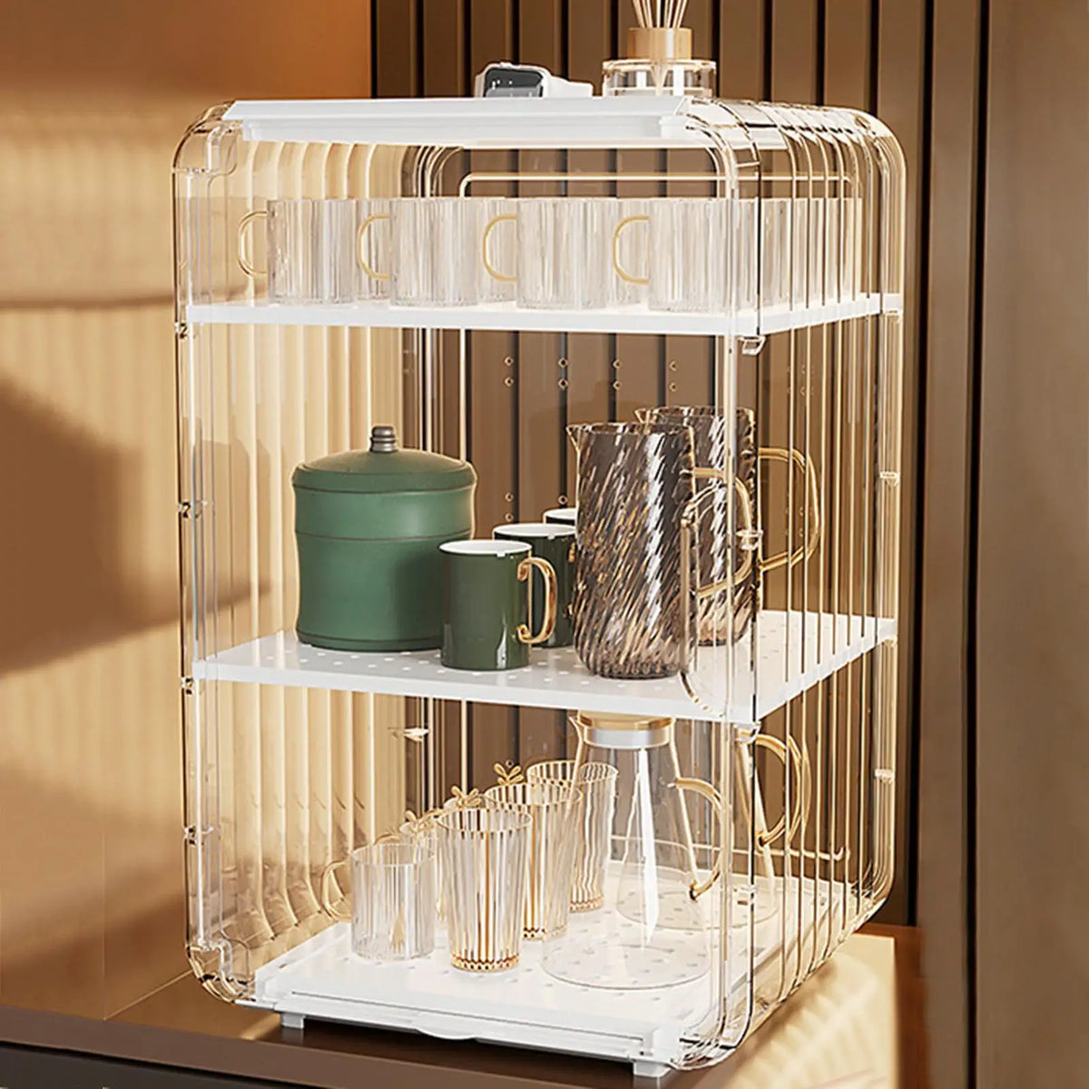 Baby Bottle Storage Organizer Toddler Cutlery Organizer Clear Dustproof Bottle Holder for Kitchen Bathroom Table Bedroom Fridge
