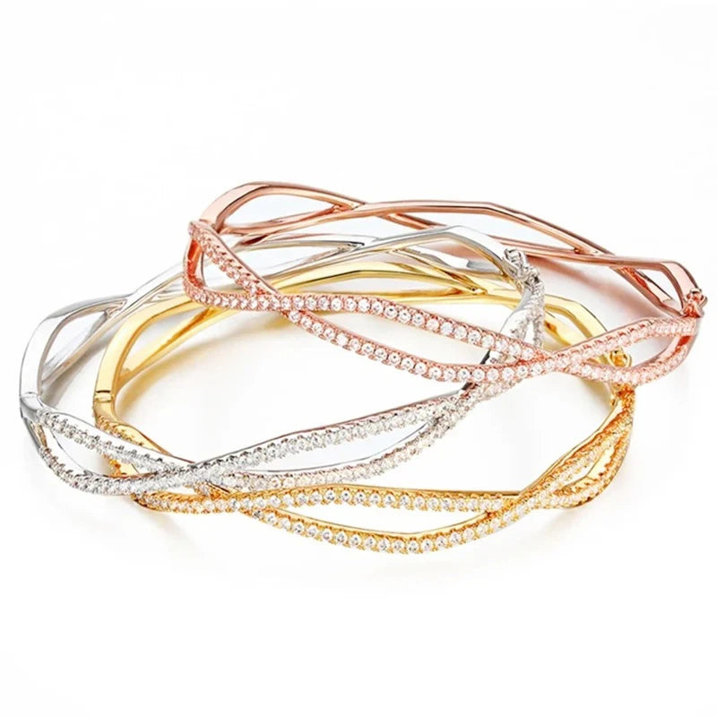 Luxury Gold Plated Bangle Bracelet Jewellery Women Gift Accessories Bracelets Woman