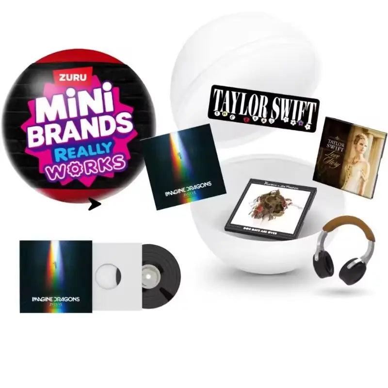 New Zuru Mini Brands Vinyl Surprise Ball Mini Playable Records Ideal Collectible Gift For Music Lovers Miniature Toy Ornament