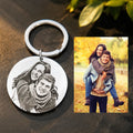 Personalized Photo 35mm Round Keychain Customized With Couple/Famliy/Pet Picture Pendant Keyring Stainless Steel Jewelry Gift